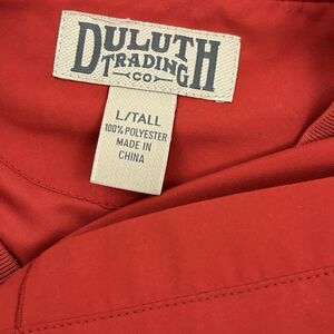 Duluth Trading Co Windbreaker Men's Large Tall V Neck Long Sleeve Pullover Shirt